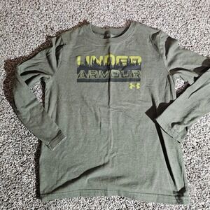 Under Armour Kids Long Sleeve Graphic Tee Olive Green Forest YSM 25UOFFA025